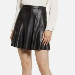 NWT- SPANX Faux Leather Flouncy Skirt Black size 1X